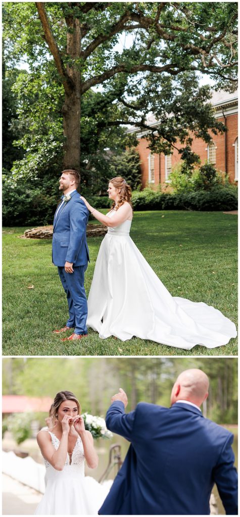 First look with partner and first look with dad - wedding photography timeline slots