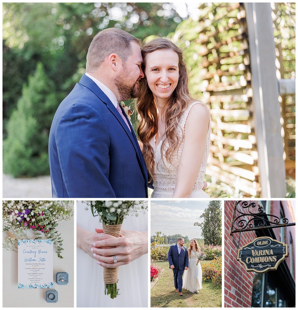 Courtney and Bill get married at their fall wedding at the JC Raulston Arboretum