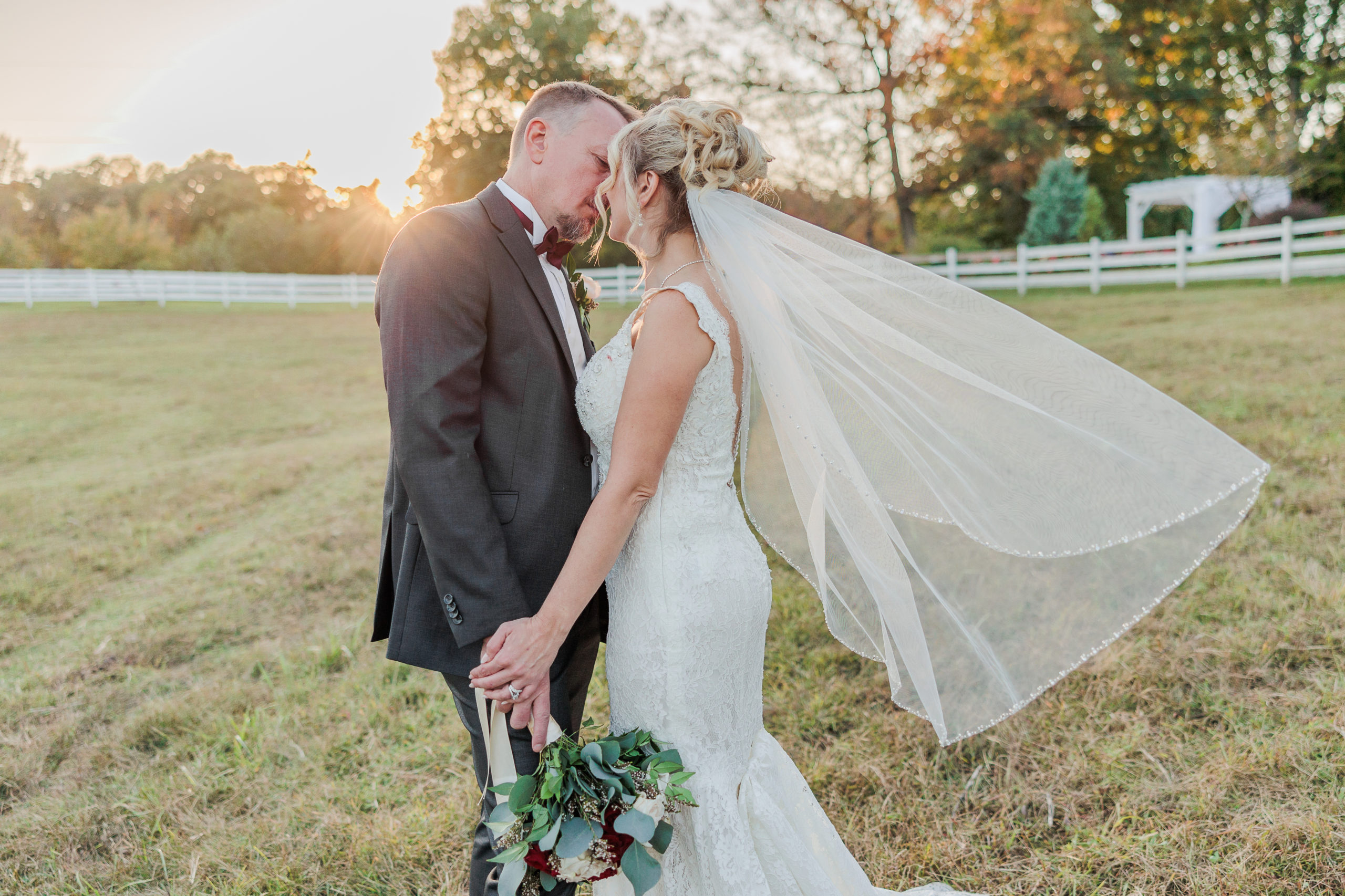 Michelle and Micah's Fall wedding at dewberry farm nc