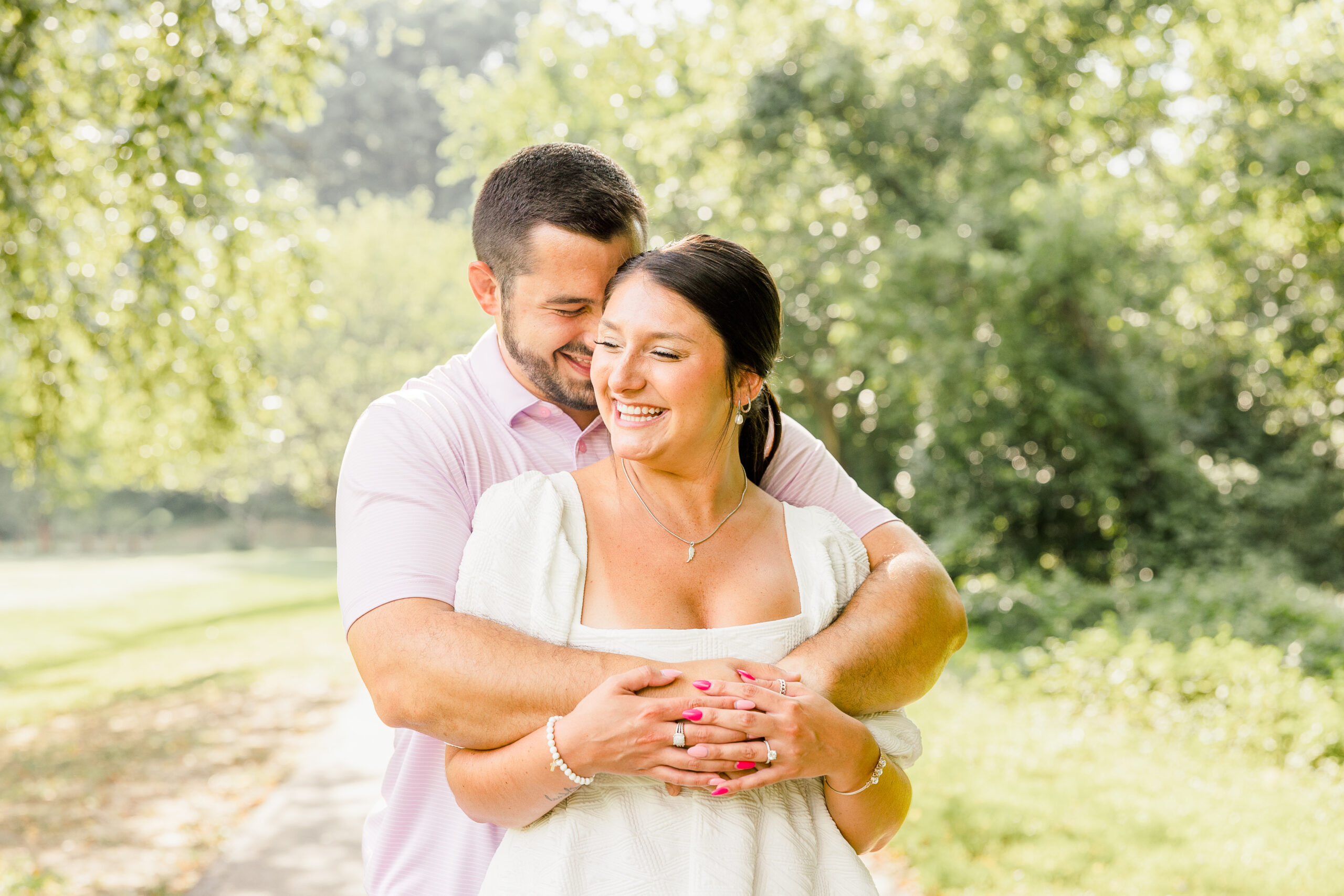 summer engagement at dorothea dix park raleigh nc with brooke and alex